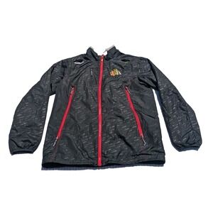 Chicago Blackhawks Reebok Men's Center Ice Collection Small Full Zip‎ Jacket
